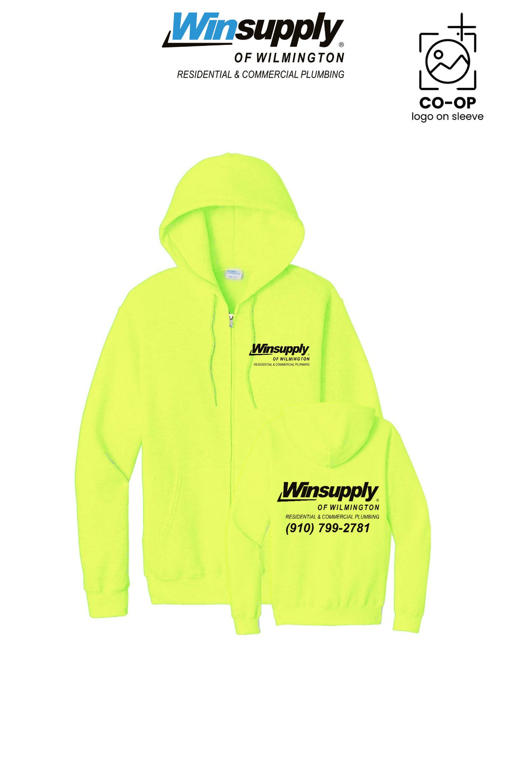 Port & Co™ Core Fleece Full-Zip Hooded Sweatshirt - Winsupply of Wilmington