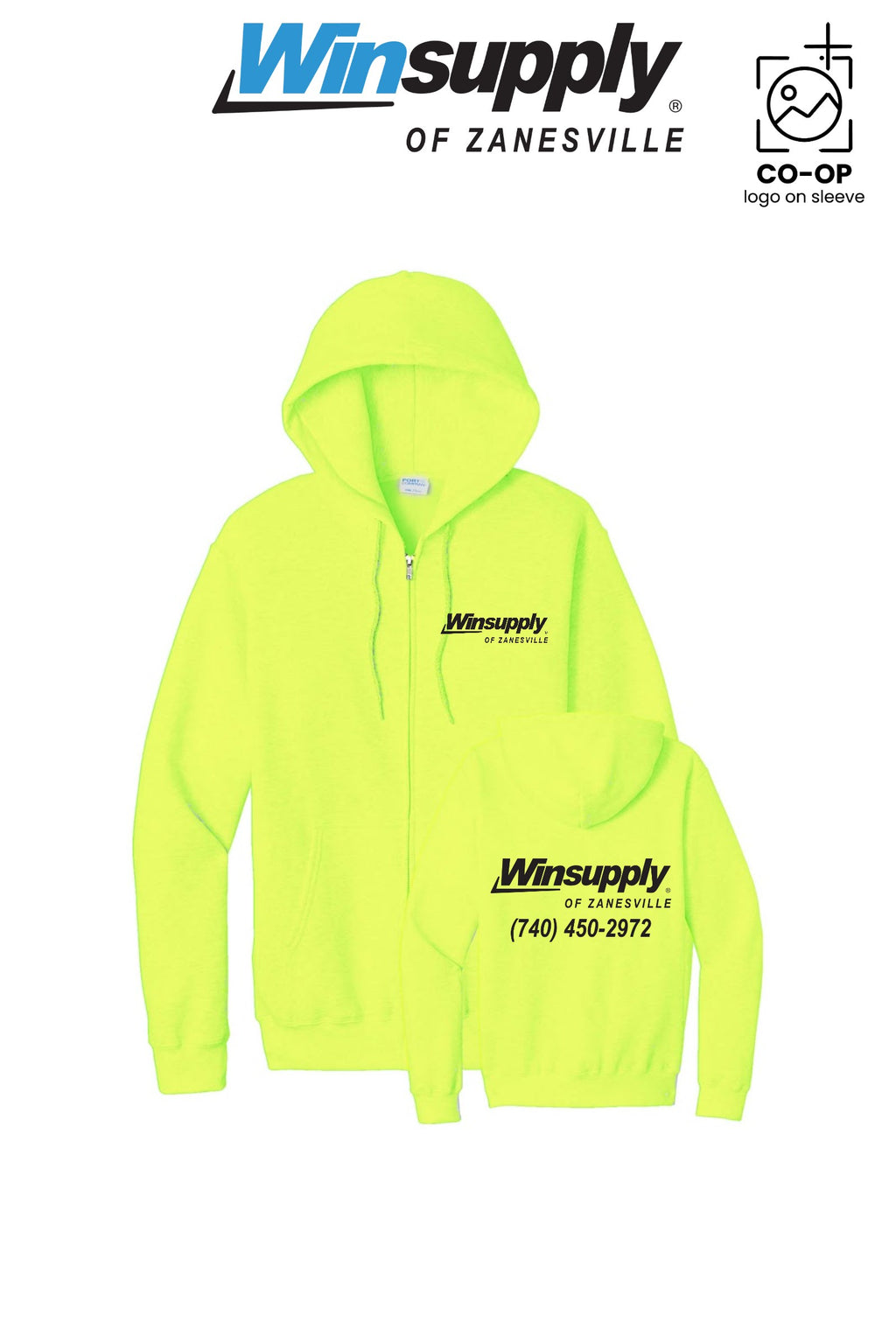 Port & Co™ Core Fleece Full-Zip Hooded Sweatshirt - Winsupply of Zanesville