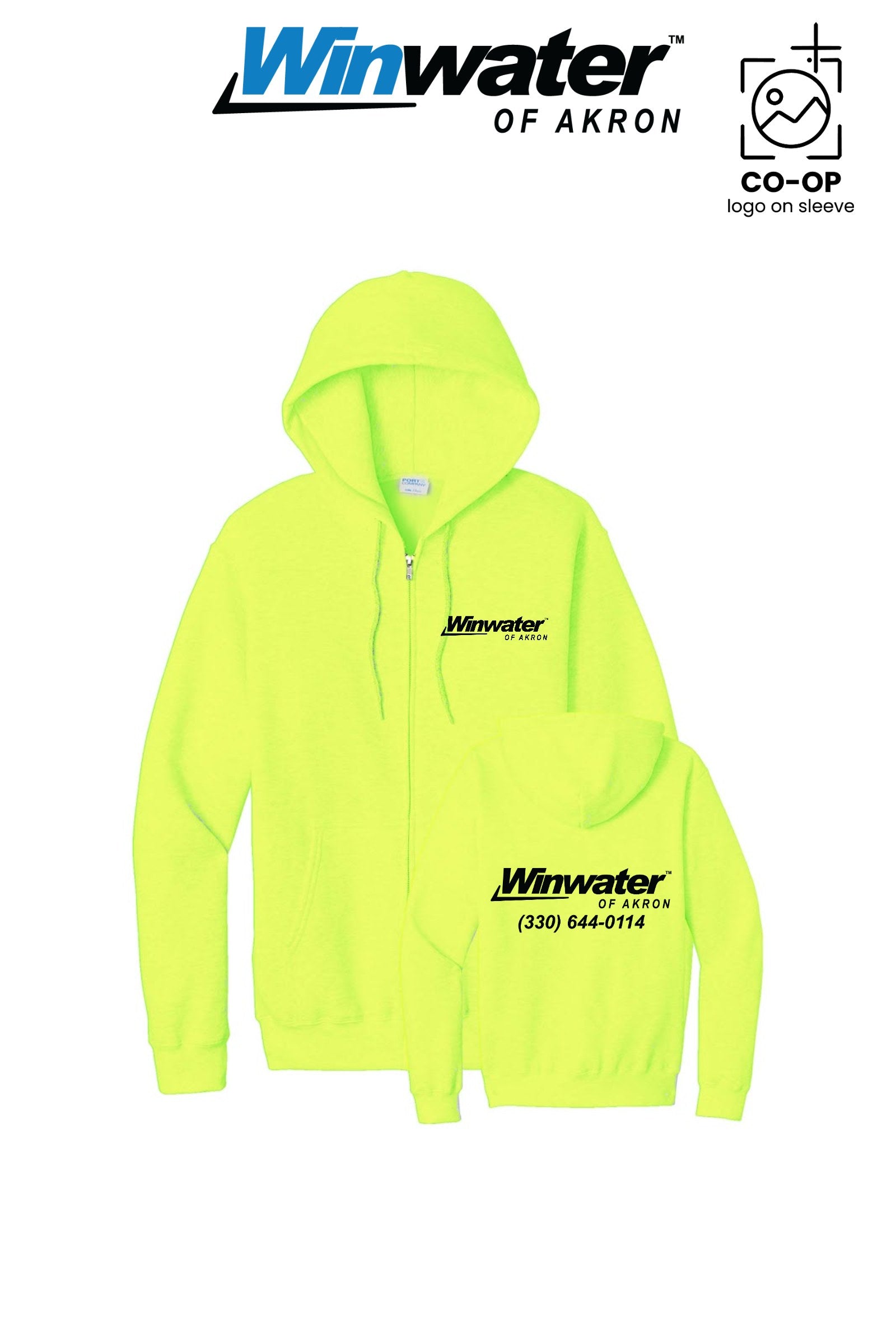 Port & Co™ Core Fleece Full-Zip Hooded Sweatshirt - Winwater of Akron