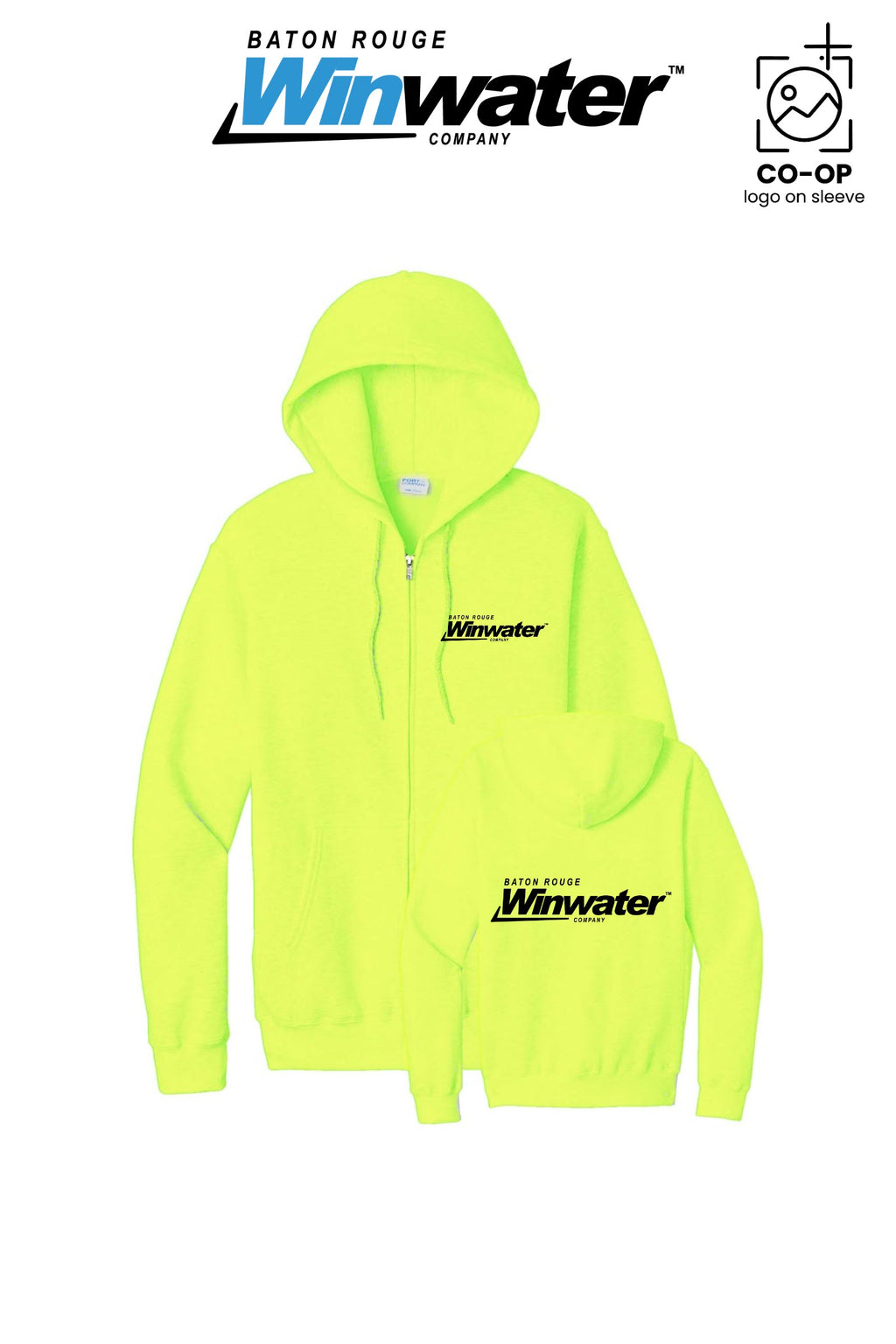 Port & Co™ Core Fleece Full-Zip Hooded Sweatshirt - Baton Rouge Winwater