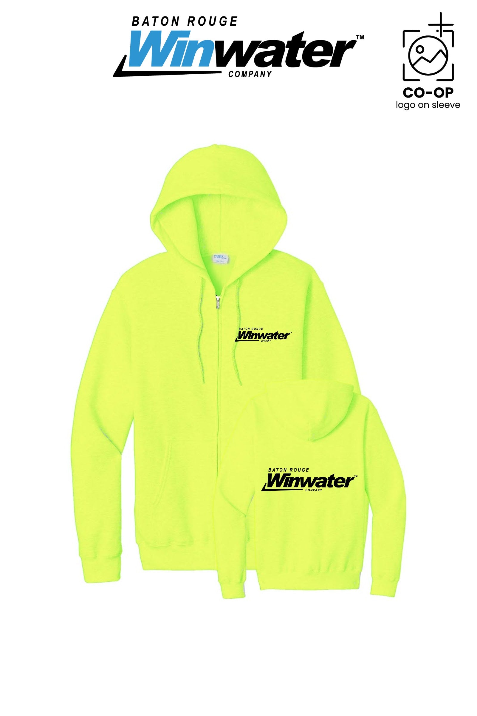 Port & Co™ Core Fleece Full-Zip Hooded Sweatshirt - Baton Rouge Winwater