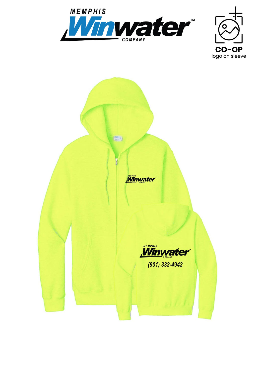 Port & Co™ Core Fleece Full-Zip Hooded Sweatshirt - Memphis Winwater