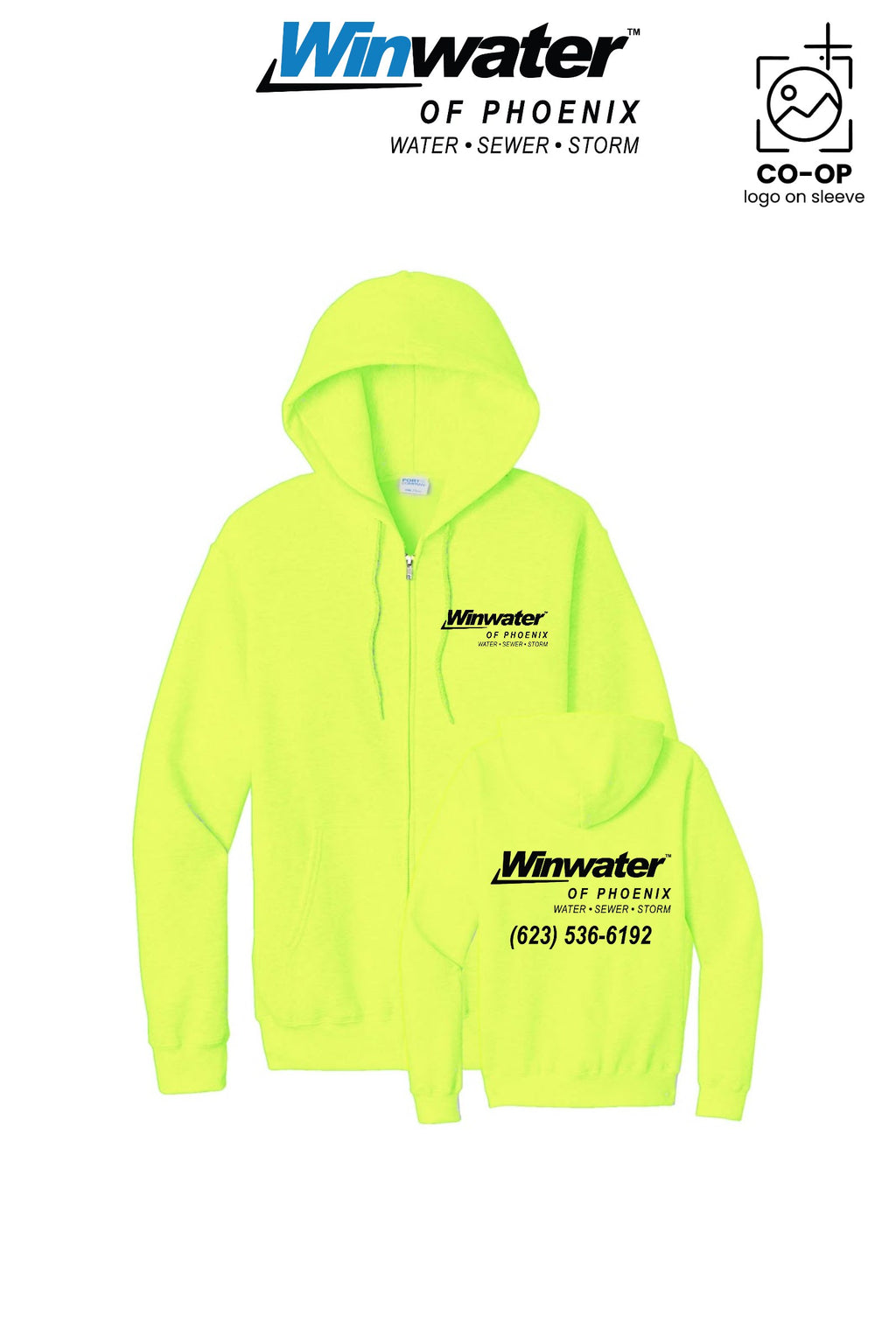 Port & Co™ Core Fleece Full-Zip Hooded Sweatshirt - Winwater of Phoenix