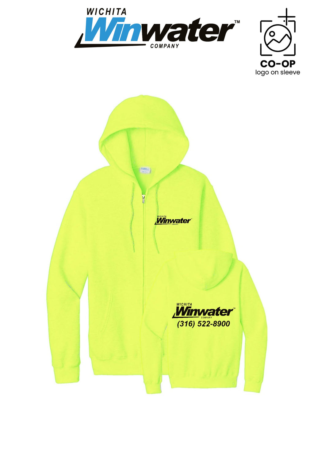 Port & Co™ Core Fleece Full-Zip Hooded Sweatshirt - Wichita Winwater