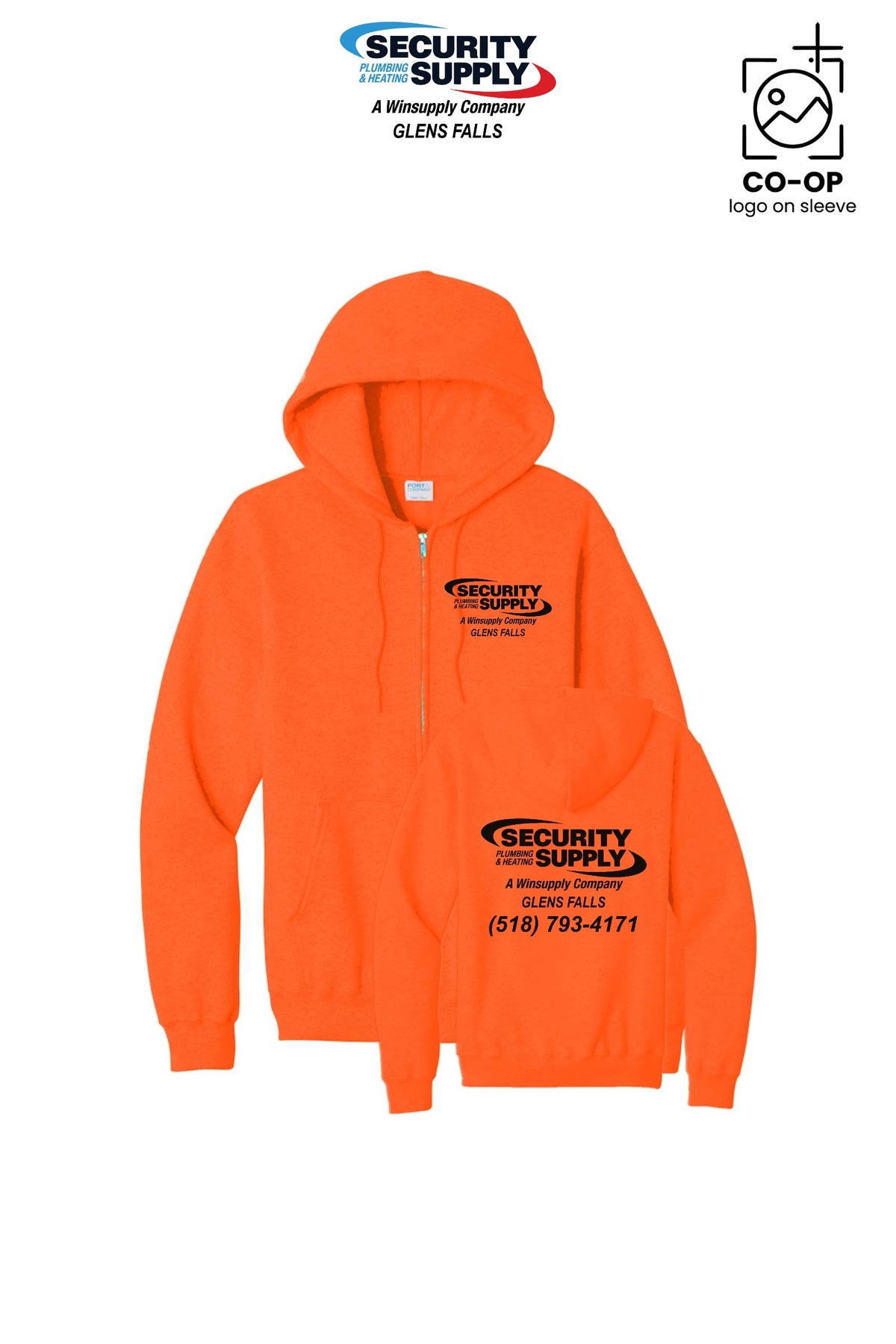 Port & Co™ Core Fleece Full-Zip Hooded Sweatshirt - SPHS Glens Falls