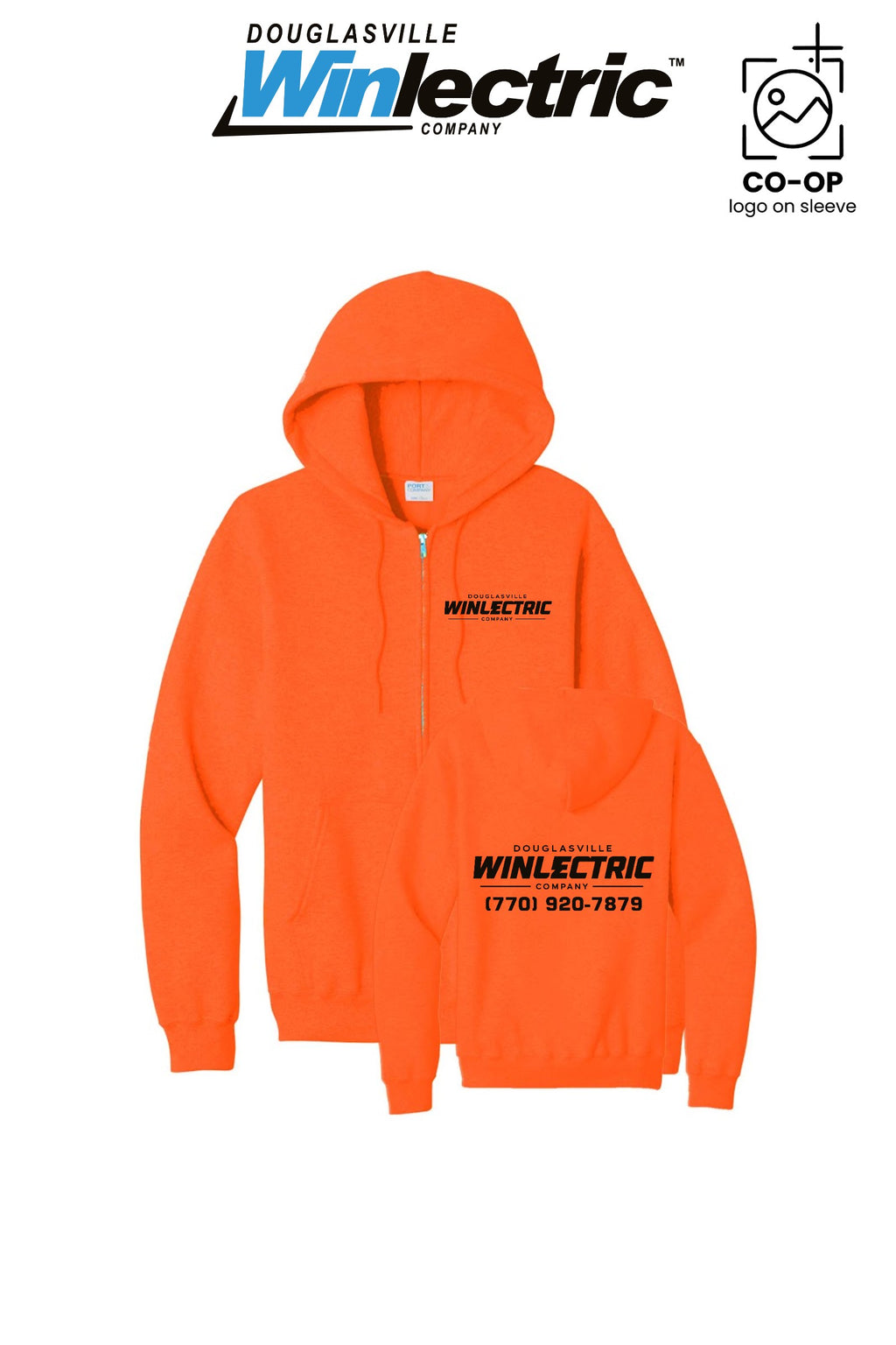 Port & Co™ Core Fleece Full-Zip Hooded Sweatshirt - Douglasville Winlectric