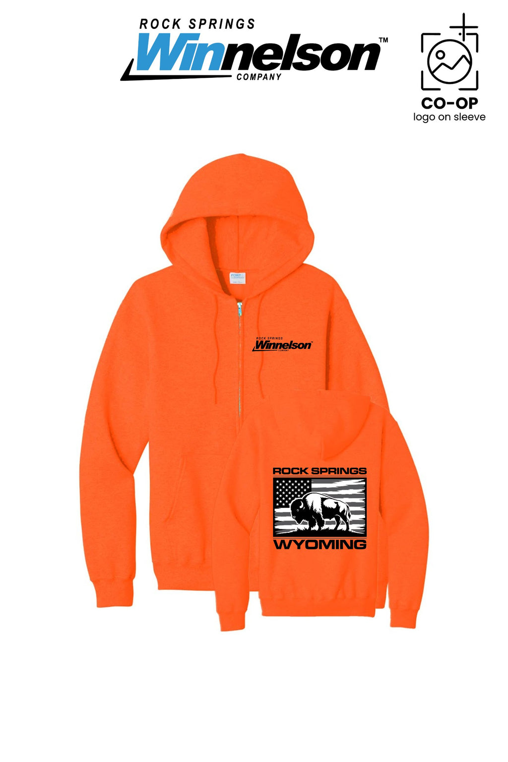 Port & Co™ Core Fleece Full-Zip Hooded Sweatshirt - Rock Springs Winnelson