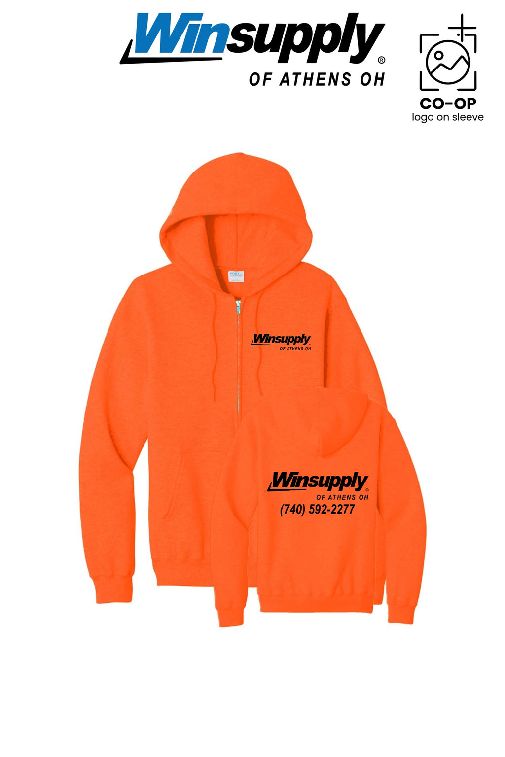 Port & Co™ Core Fleece Full-Zip Hooded Sweatshirt - Winsupply of Athens OH