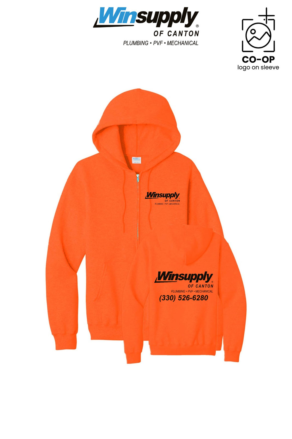 Port & Co™ Core Fleece Full-Zip Hooded Sweatshirt - Winsupply of Canton