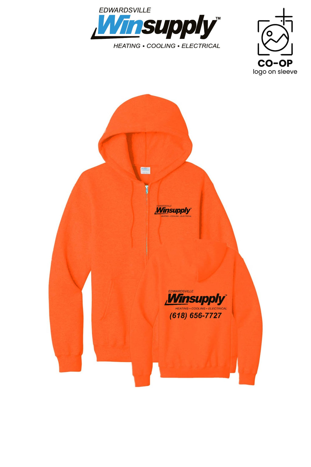 Port & Co™ Core Fleece Full-Zip Hooded Sweatshirt - Edwardsville Winsupply