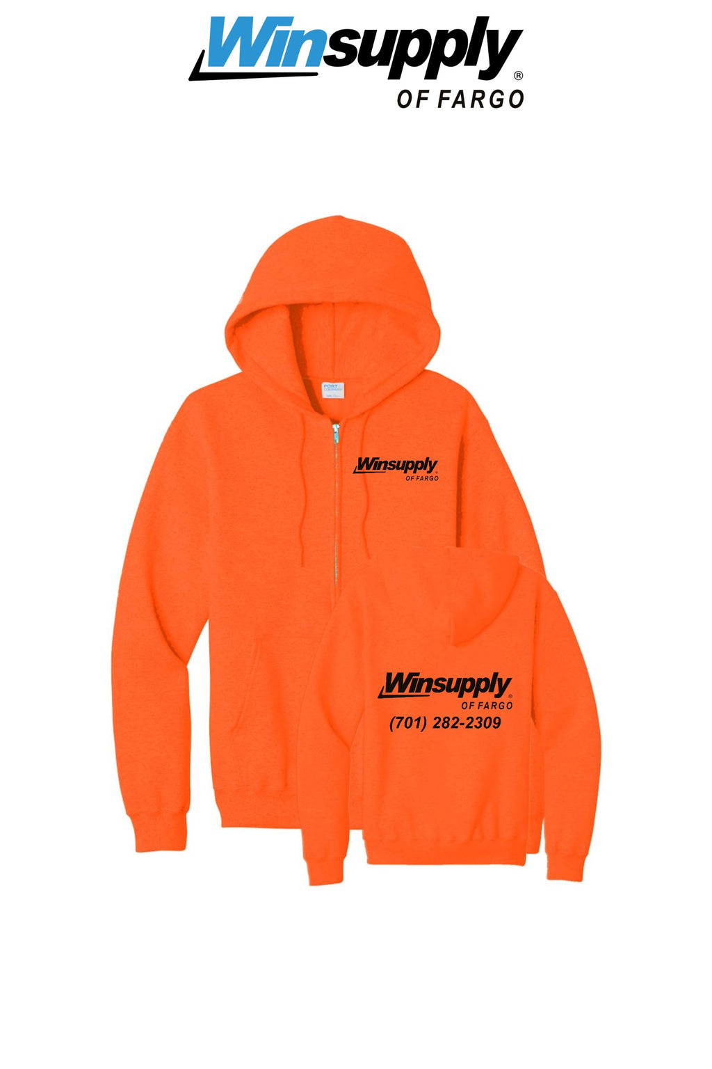 Port & Co™ Core Fleece Full-Zip Hooded Sweatshirt - Winsupply of Fargo