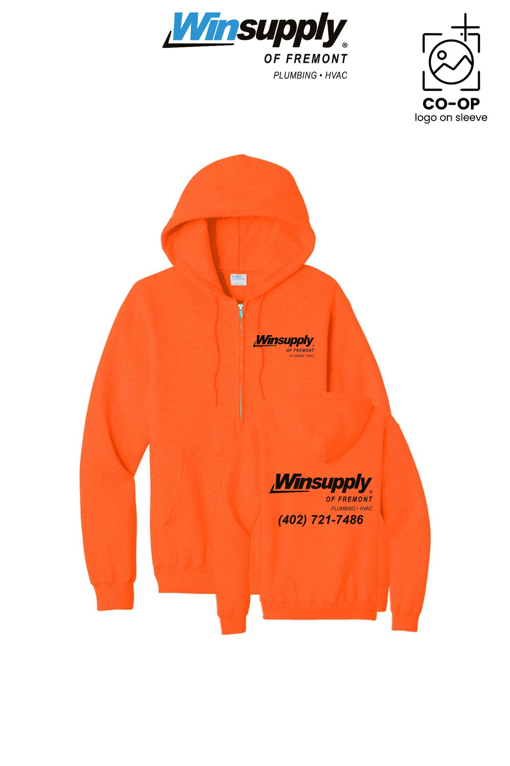 Port & Co™ Core Fleece Full-Zip Hooded Sweatshirt - Winsupply of Fremont