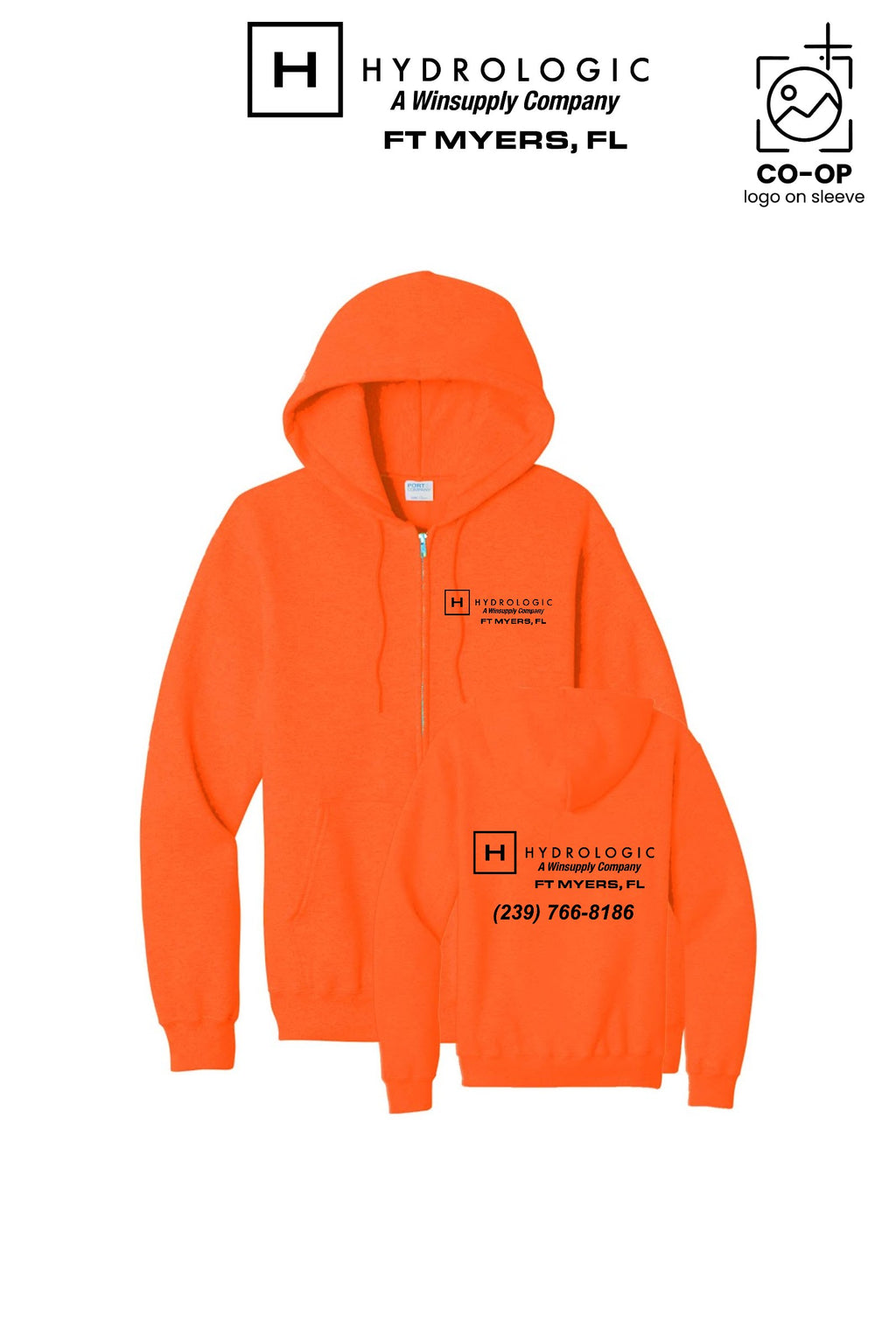 Port & Co™ Core Fleece Full-Zip Hooded Sweatshirt - Winsupply Ft Myers FL Co.