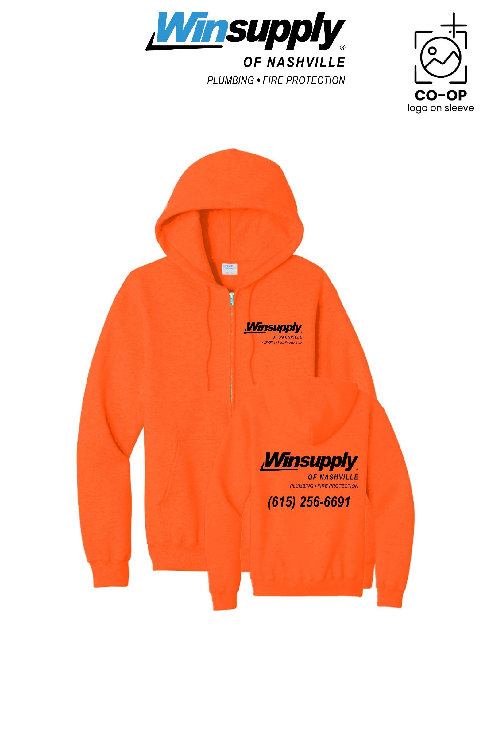 Port & Co™ Core Fleece Full-Zip Hooded Sweatshirt - Winsupply of Nashville