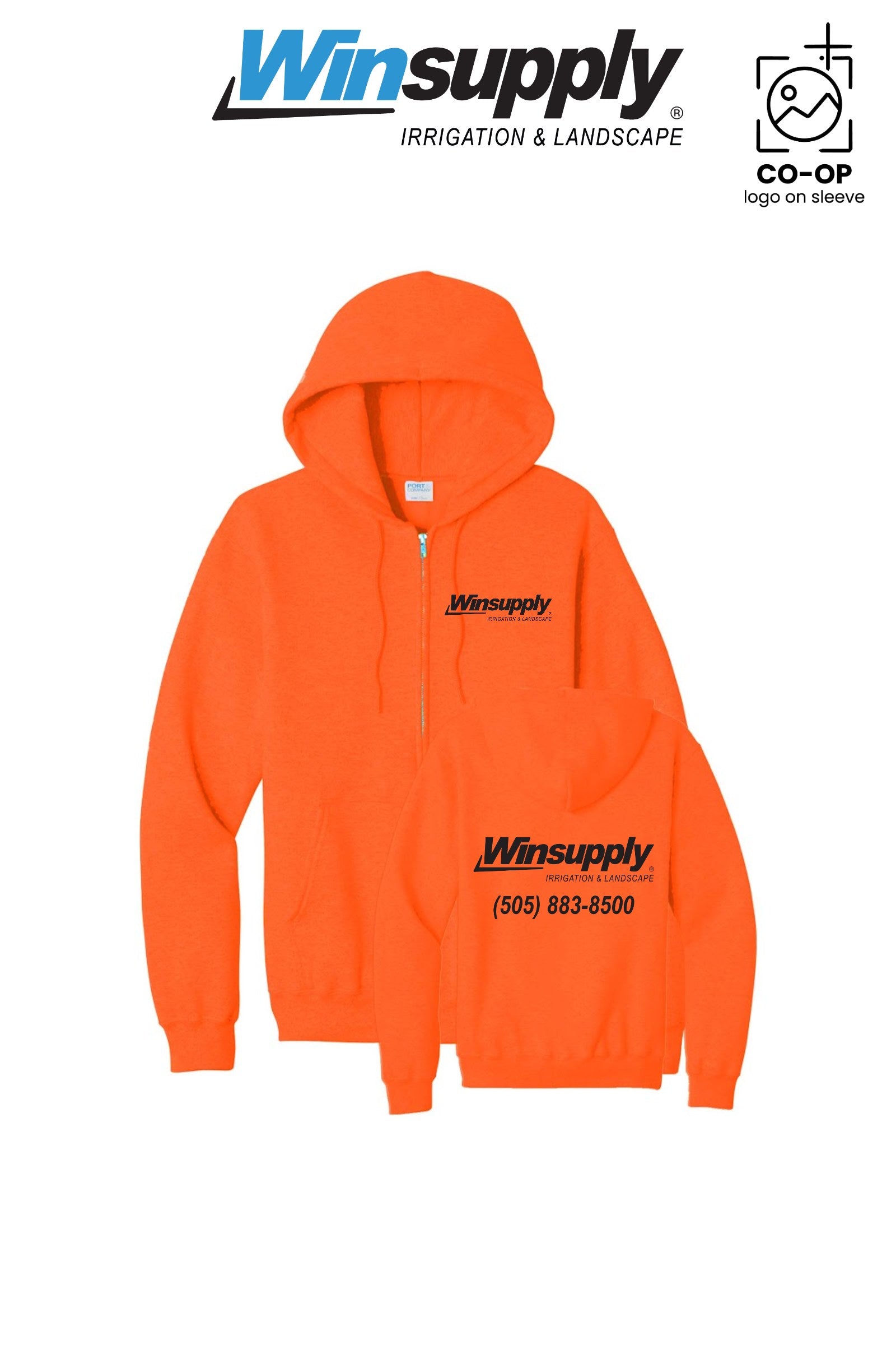 Port & Co™ Core Fleece Full-Zip Hooded Sweatshirt - Winsupply NE Albuquerque NM Co.