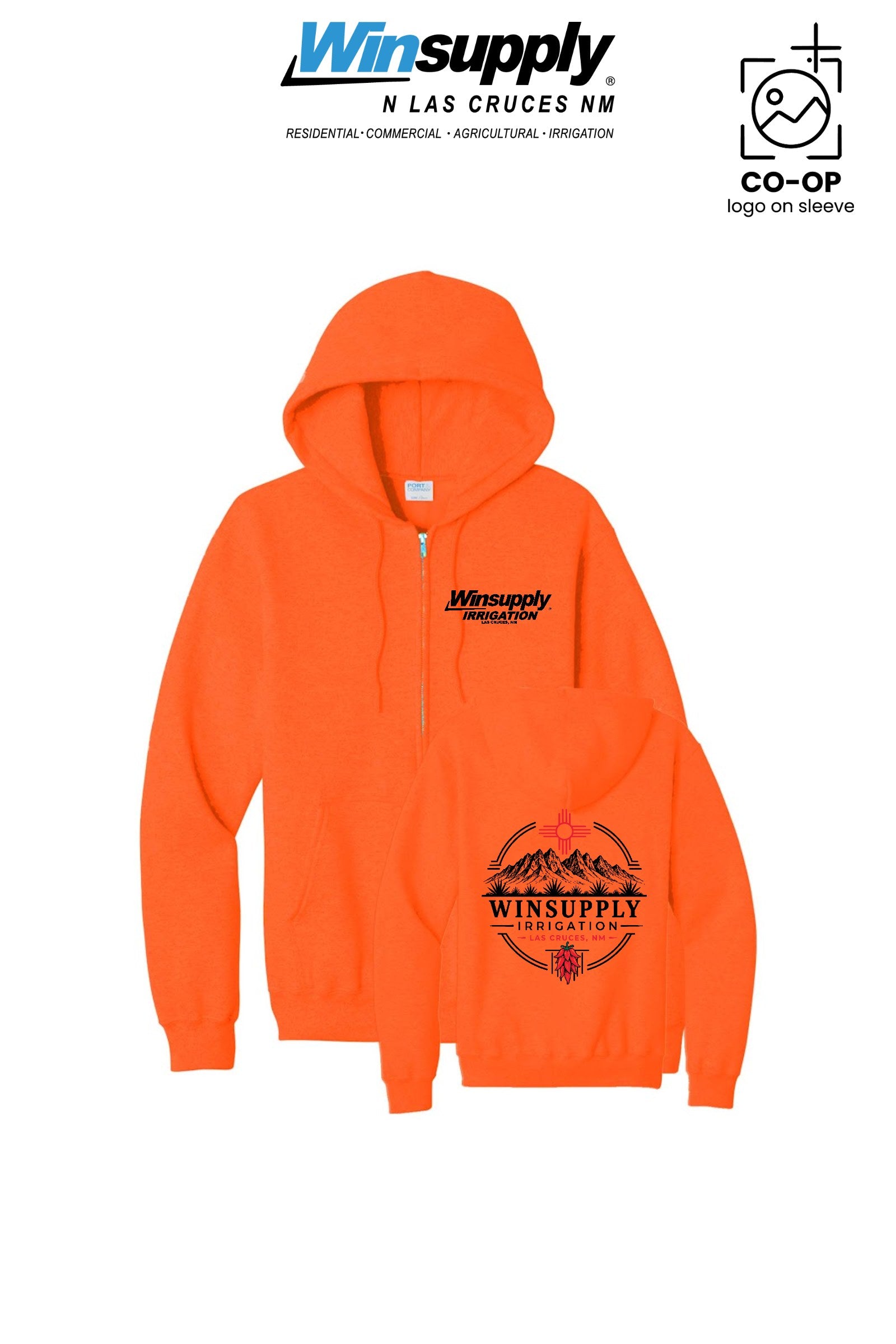 Port & Co™ Core Fleece Full-Zip Hooded Sweatshirt - Winsupply N Las Cruces NM
