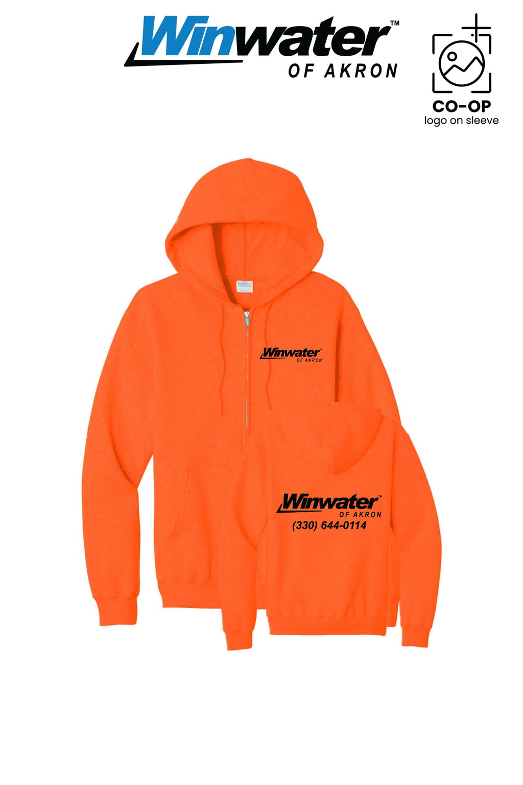 Port & Co™ Core Fleece Full-Zip Hooded Sweatshirt - Winwater of Akron