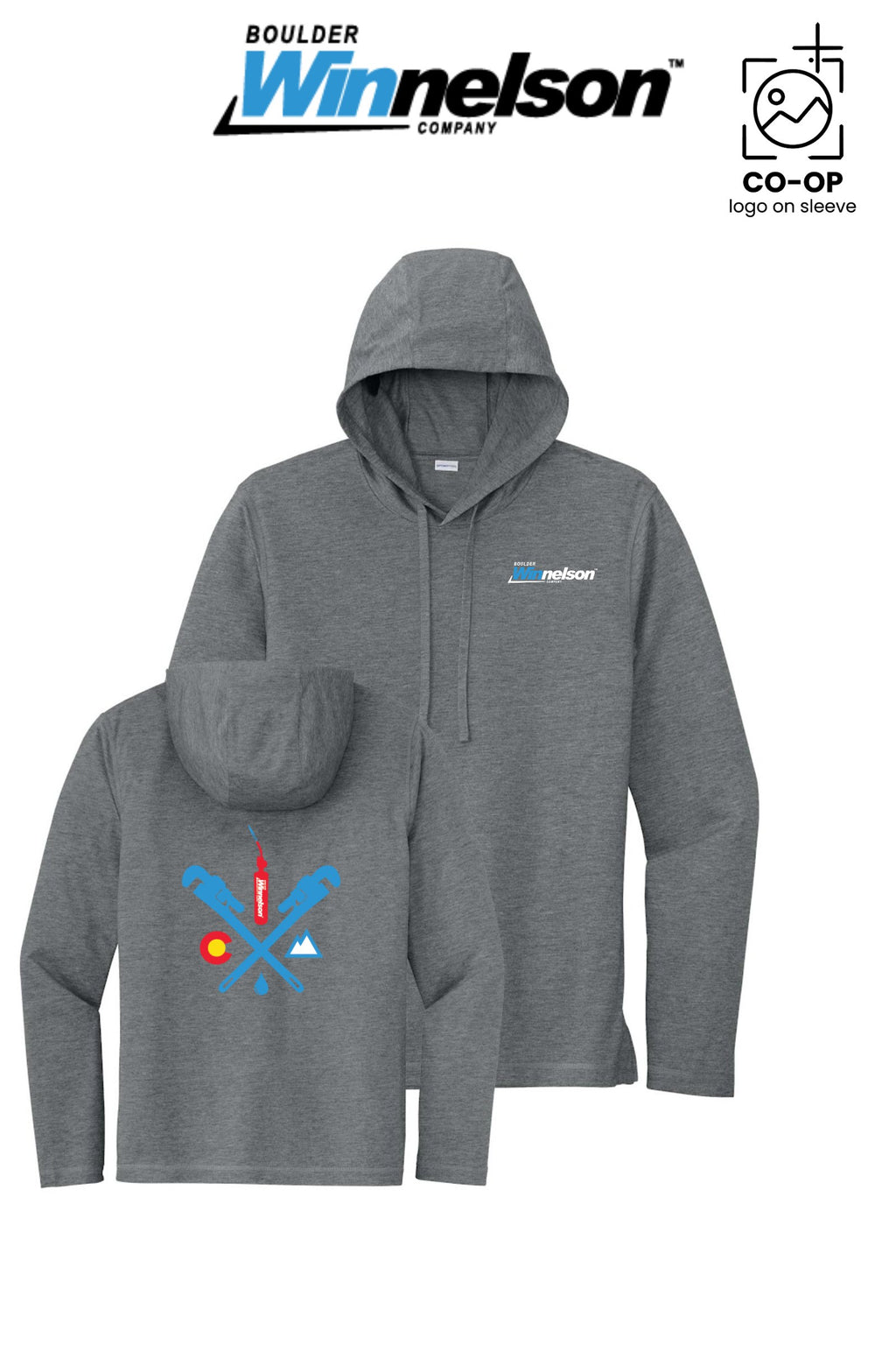 Sport-Tek® PosiCharge® Tri-Blend Wicking Long Sleeve Hoodie - Boulder Winnelson