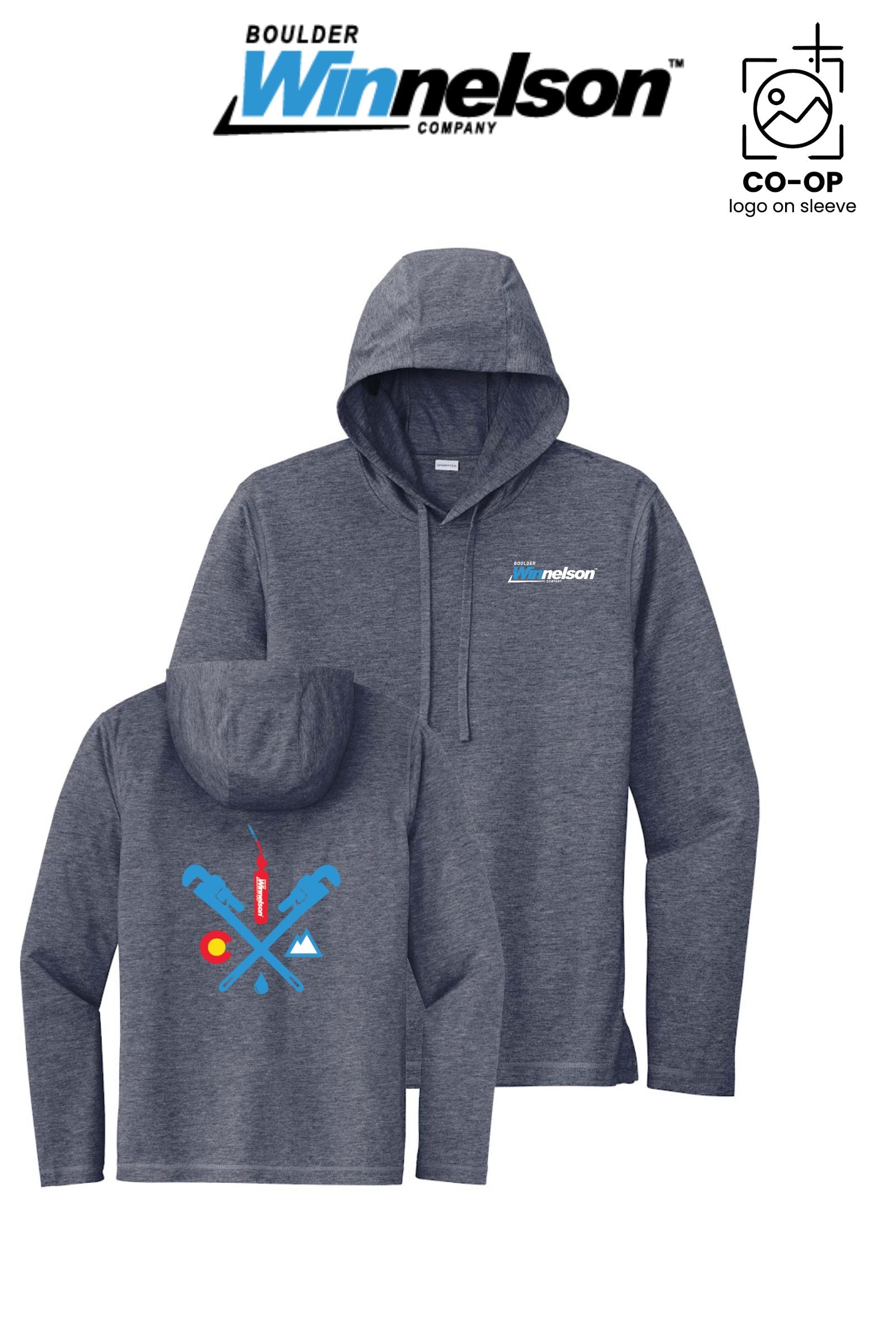 Sport-Tek® PosiCharge® Tri-Blend Wicking Long Sleeve Hoodie - Boulder Winnelson