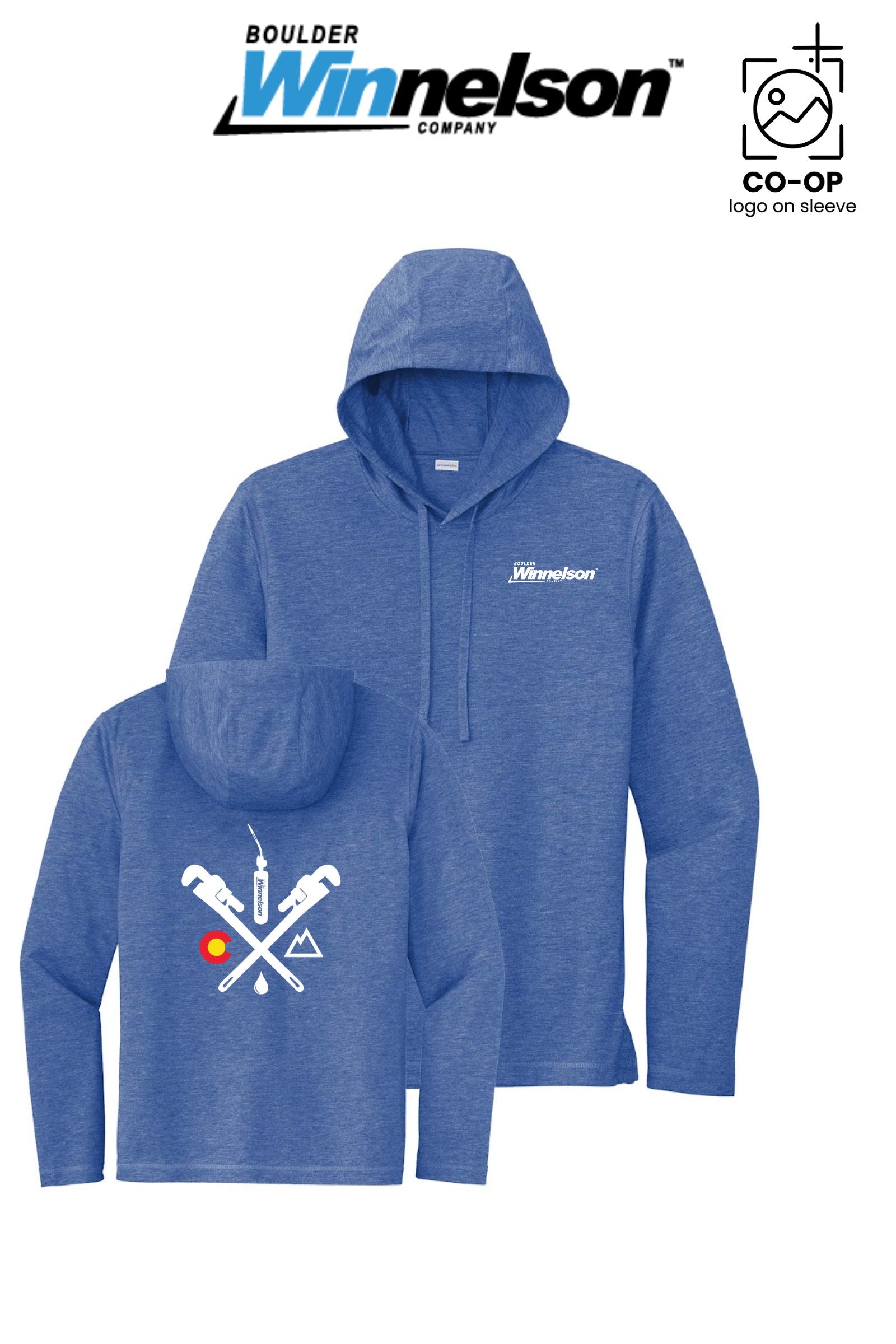 Sport-Tek® PosiCharge® Tri-Blend Wicking Long Sleeve Hoodie - Boulder Winnelson