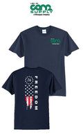 America 250 Port & Co Core Blend Tee - Freedom Tattered Banner - Carr Supply - Lima