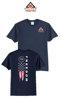 America 250 Port & Co Core Blend Tee - Freedom Tattered Banner - Augusta Noland