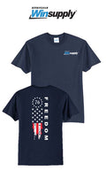 America 250 Port & Co Core Blend Tee - Freedom Tattered Banner - Birmingham Winsupply