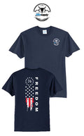 America 250 Port & Co Core Blend Tee - Freedom Tattered Banner - Tucson Winsupply